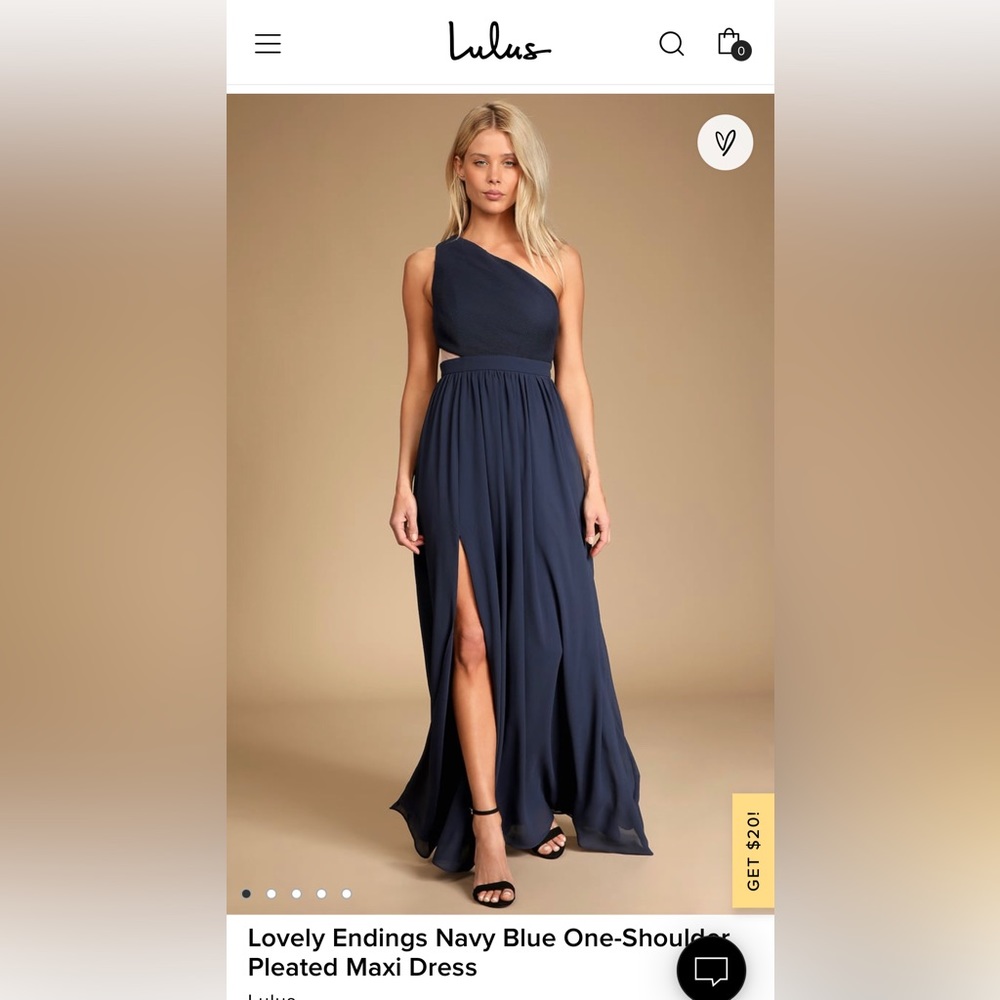 NWT Lulus Navy blue floor length dress